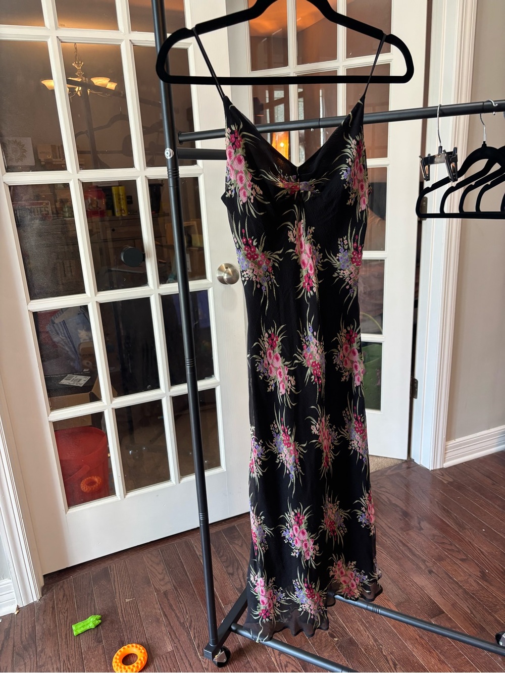1990s 100% silk flowy dress